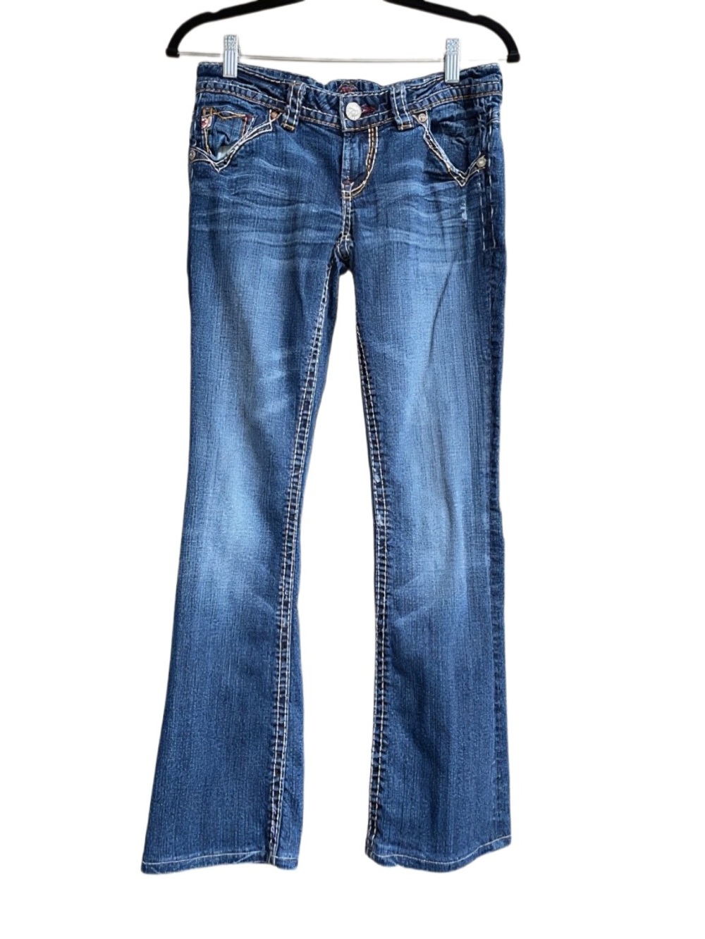MEK Distressed y2k New Mazatlan Slim Bootcut Denim Jeans- 27/34 but 28.75 Inseam